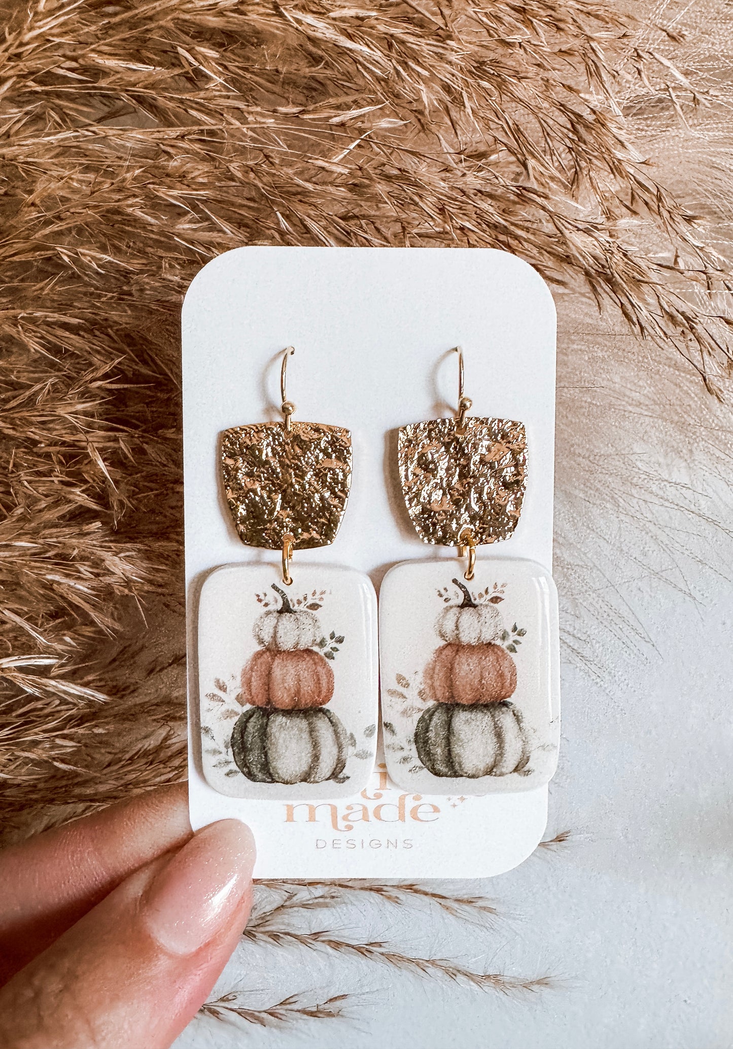 Fall Pumpkin Stack Dangles