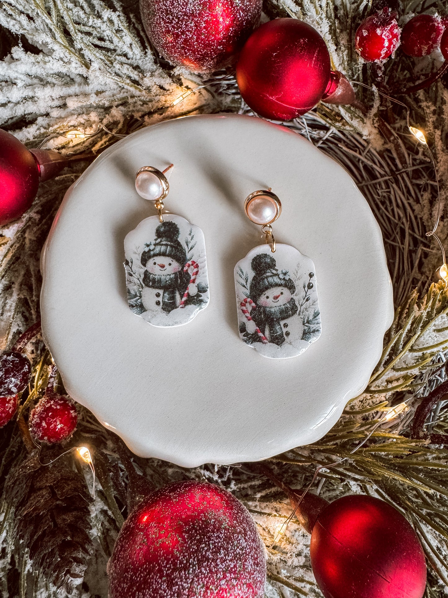 Vintage Snowman Dangle