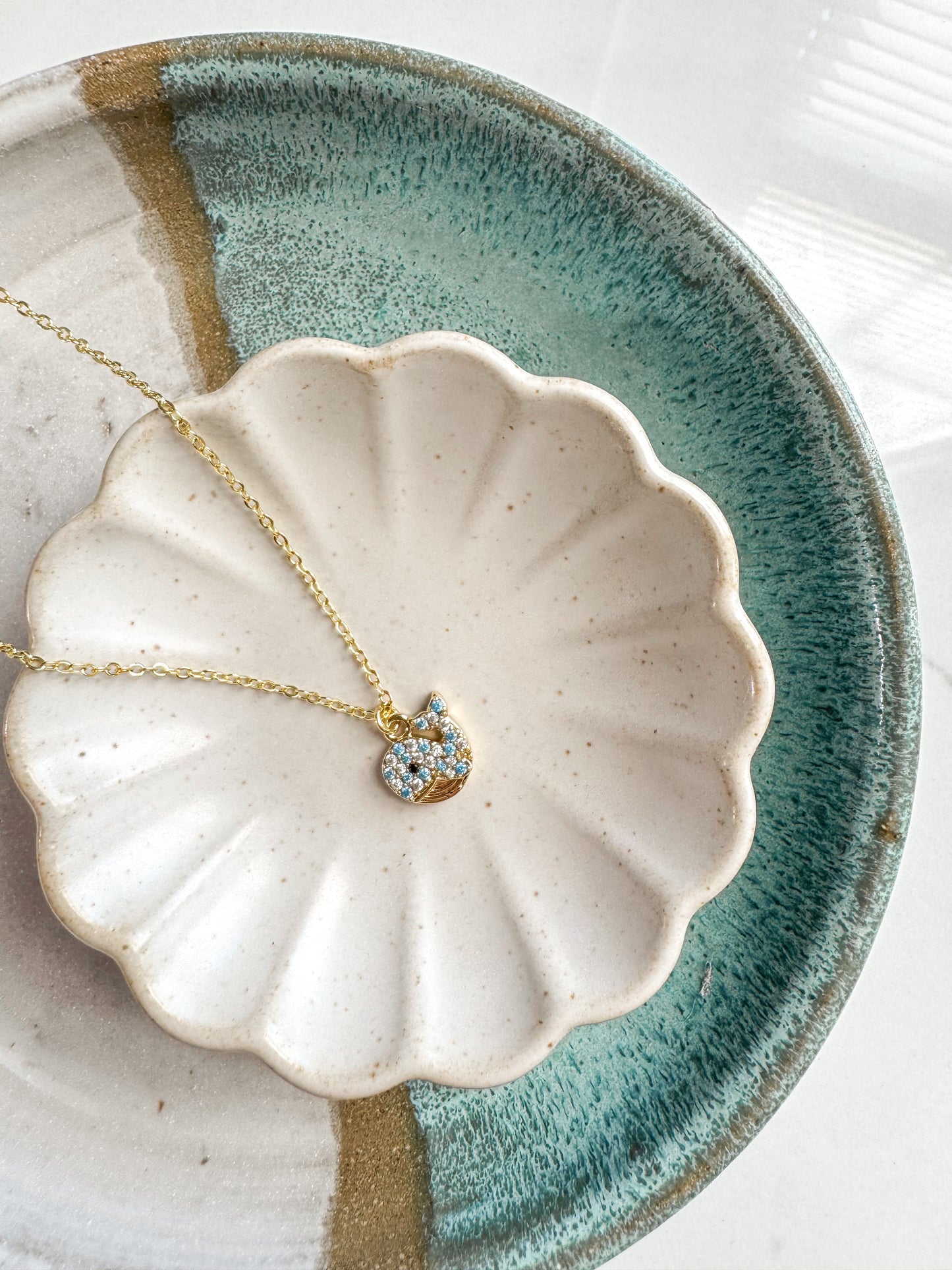 Whale Cubic Zirconia Necklace