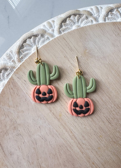 Cactus Pumpkin Dangles