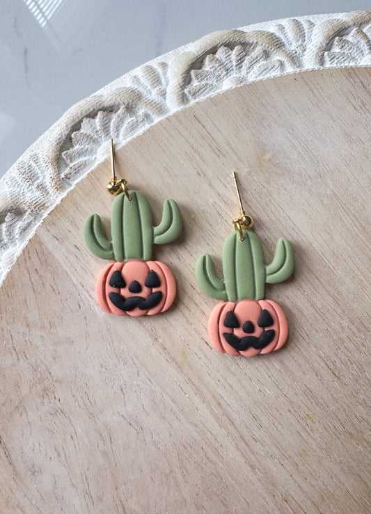 Cactus Pumpkin Dangles