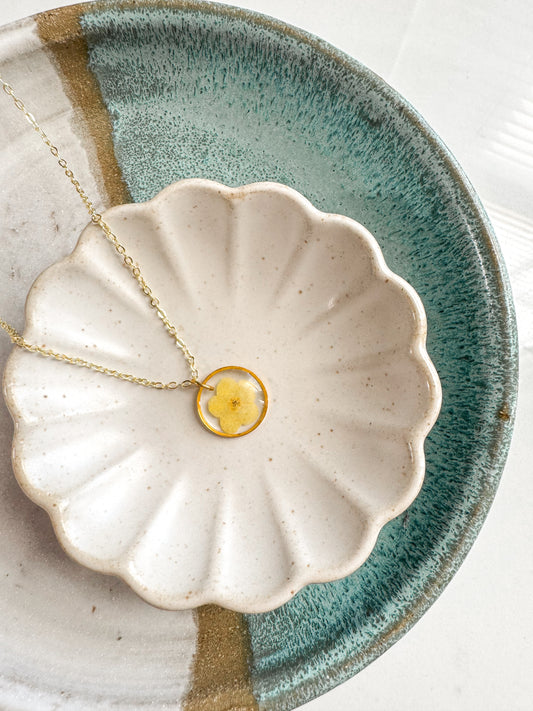 Yellow Forget Me Not Necklace