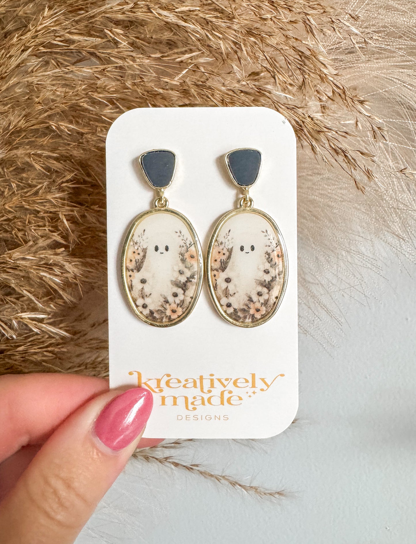 Flower Field Ghost Dangles