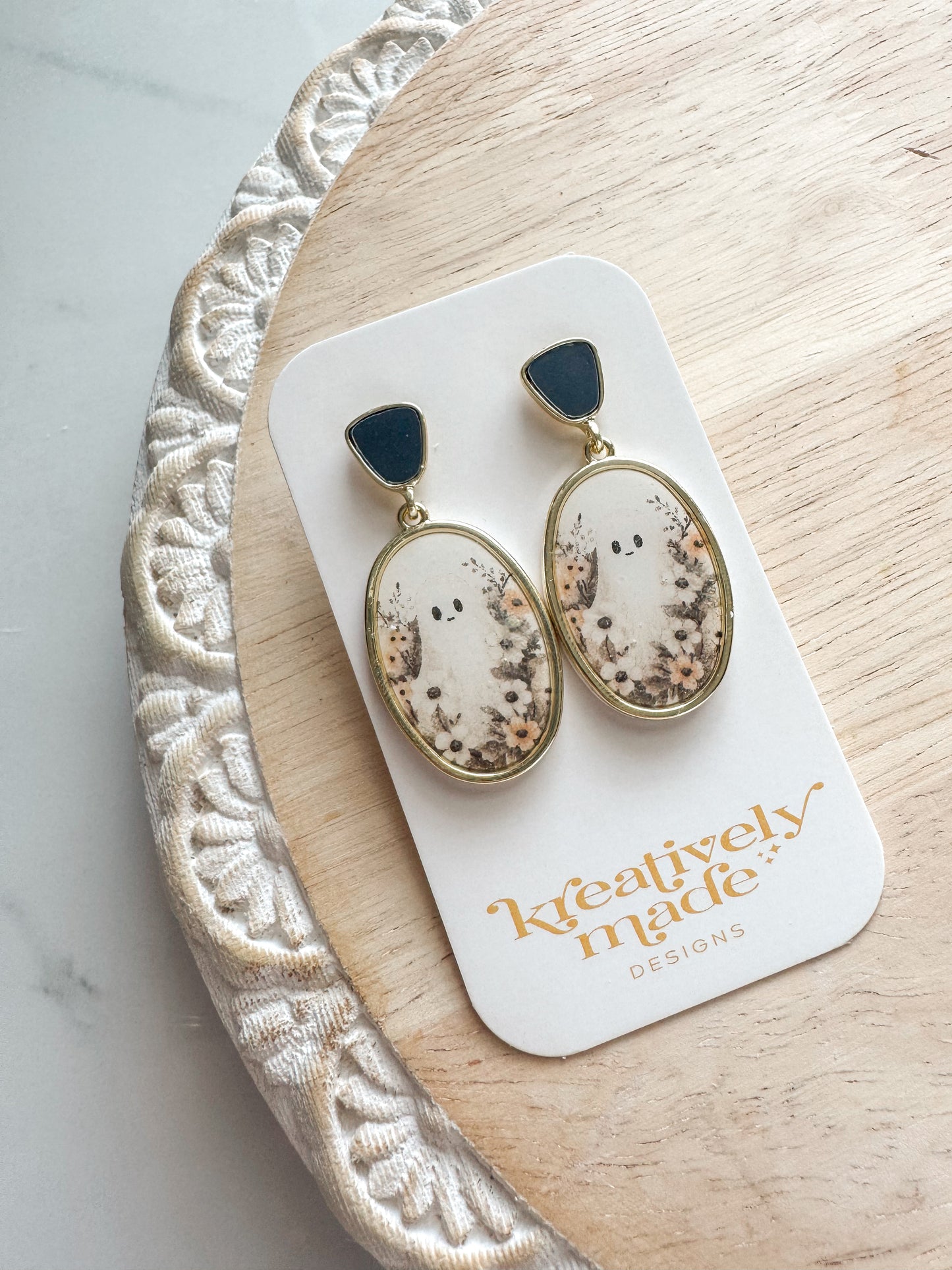 Flower Field Ghost Dangles